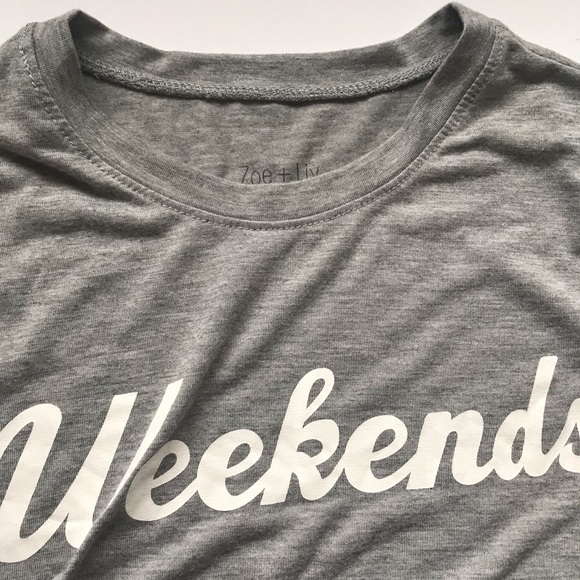 Zoe+ Liv Weekends graphic tee - Picture 4 of 5